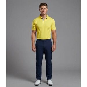 FootJoy FJ Mens ProDry Performance Golf Polo Shirt Yellow Short Sleeve Large L
